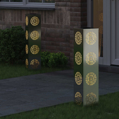 Solar LED Pad Licht 2 pcs Gegalvaniseerd Gegalvaniseerd