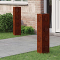 Solar LED Pad Licht 2 pcs Roestig Cortenstaal