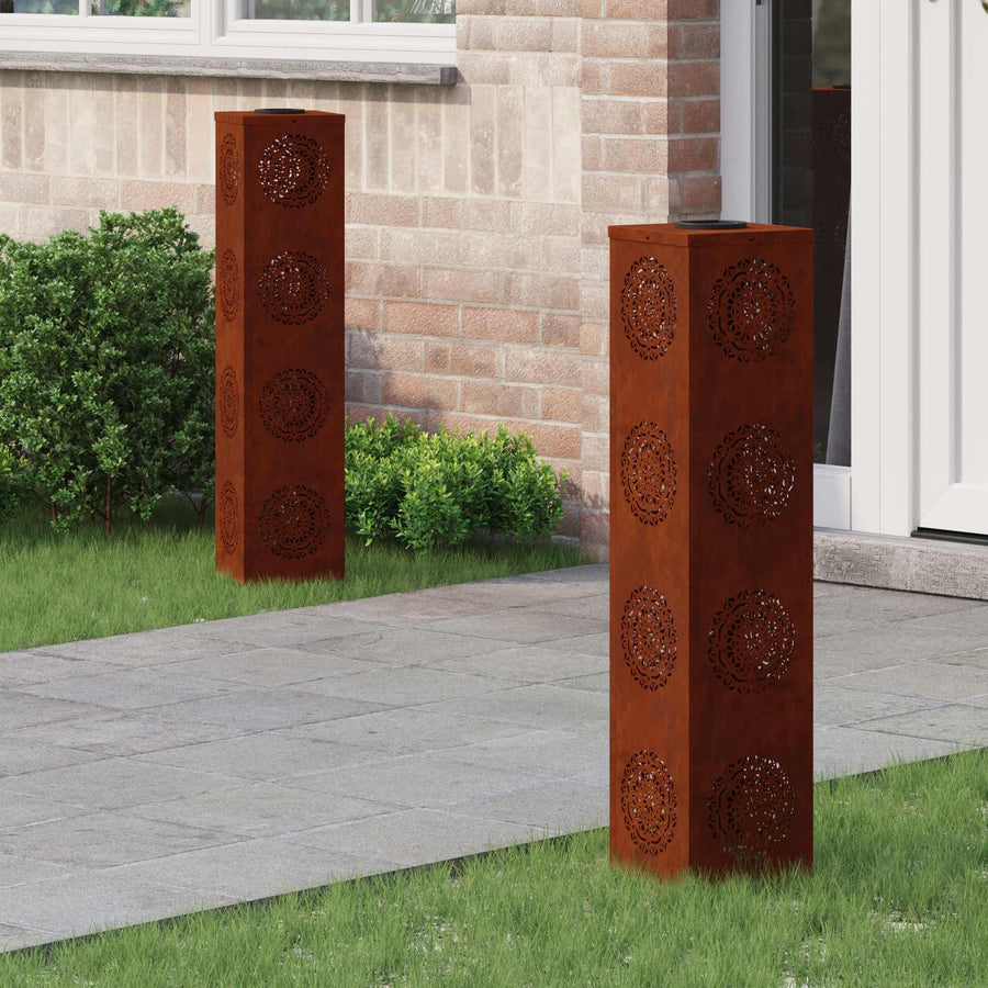 Solar LED Pad Licht 2 pcs Cortenstaal Cortenstaal