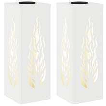 Solar LED Pad Licht 2 pcs Wit Koudgewalst staal