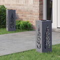 Solar LED Pad Licht 2 pcs Antraciet Koudgewalst staal