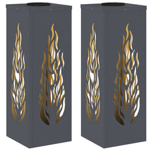 Solar LED Pad Licht 2 pcs Antraciet Koudgewalst staal