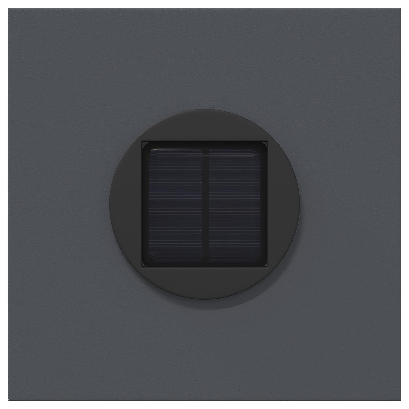 Solar LED Pad Licht 2 pcs Antraciet Koudgewalst staal
