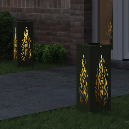 Solar LED Pad Licht 2 pcs Olijf Groen Koudgewalst staal