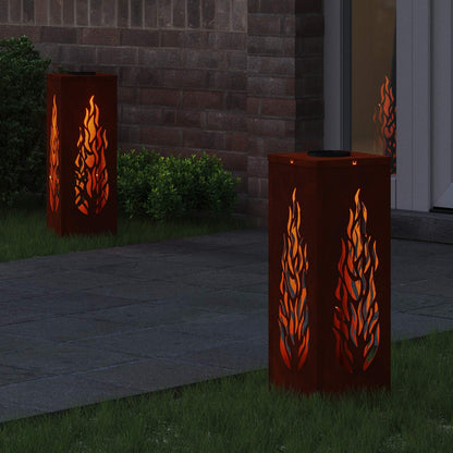Solar LED Pad Licht 2 pcs Cortenstaal Cortenstaal