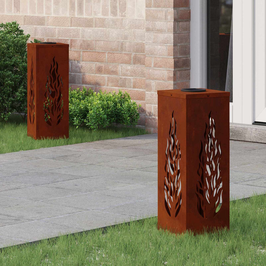 Solar LED Pad Licht 2 pcs Cortenstaal Cortenstaal