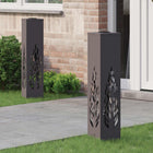 Solar LED padverlichting 2 stuks zwart 18x18x80 cm