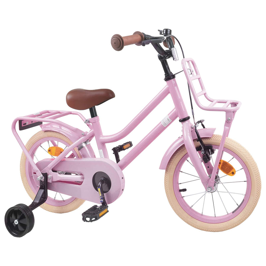 Kinderfiets 14 Inch voor 3-5 jaar oud Lichtroze
