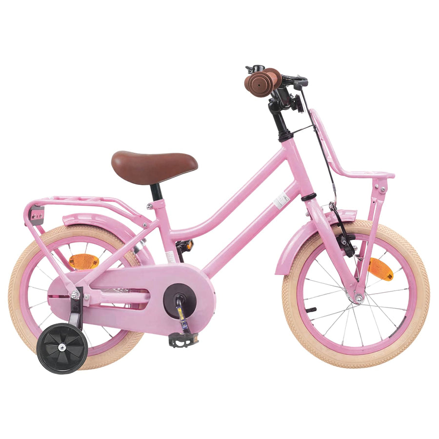 Kinderfiets 14 Inch voor 3-5 jaar oud Lichtroze