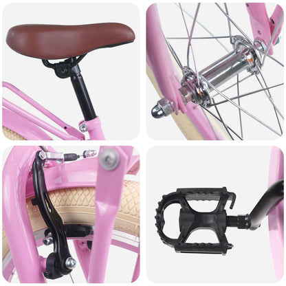 Kinderfiets 22 Inch voor 7-12 jaar oud Lichtroze