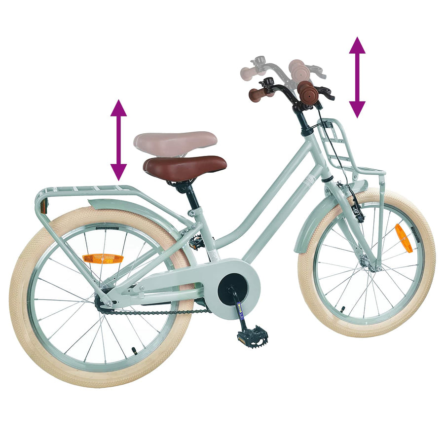 Kinderfiets 18 Inch voor 5-7 jaar Lichtgroen
