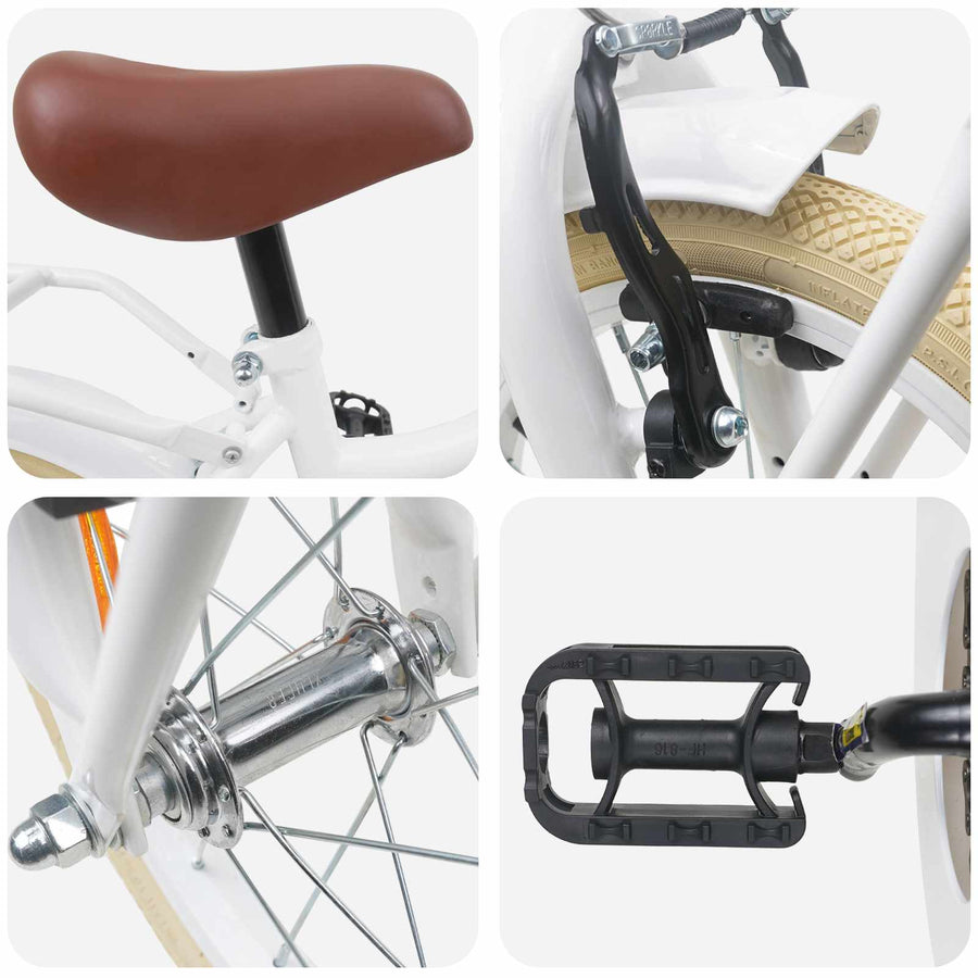 Kinderfiets 14 Inch voor 3-5 jaar oud Wit