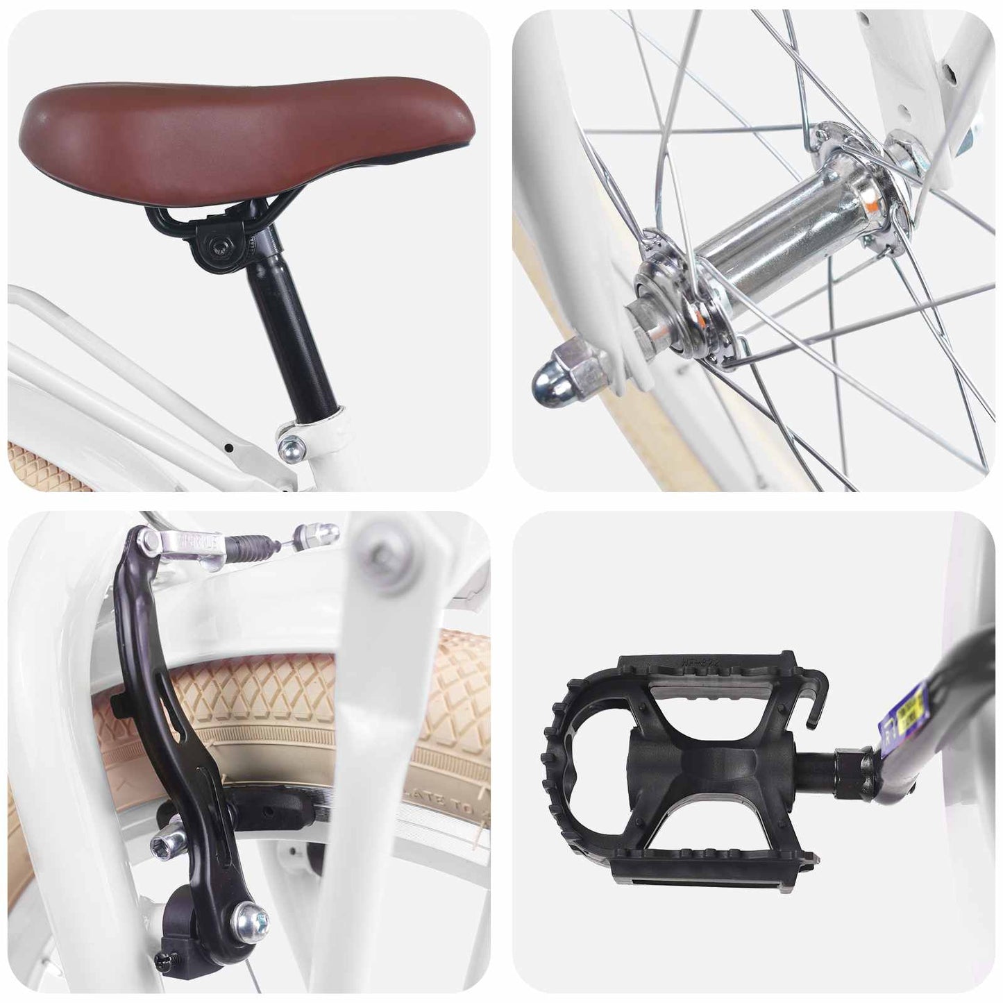 Kinderfiets 20 Inch voor 6-11 jaar oud Wit