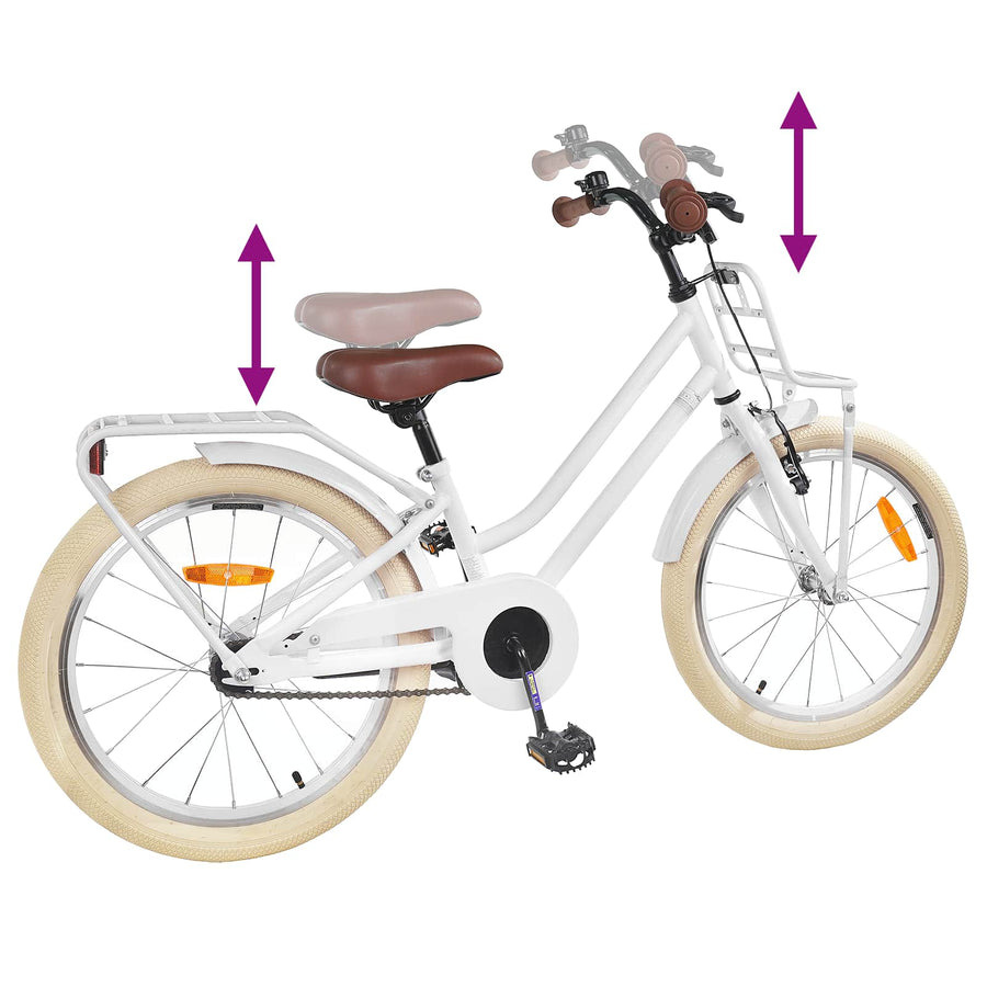 Kinderfiets 20 Inch voor 6-11 jaar oud Wit
