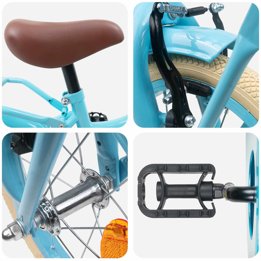 Kinderfiets 16 Inch voor 4-6 jaar oud Lichtblauw