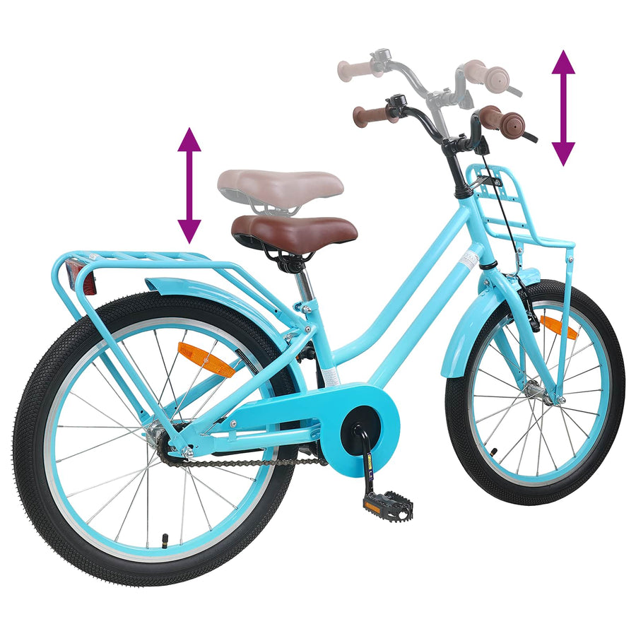 Kinderfiets 18 Inch voor 5-7 jaar Lichtblauw