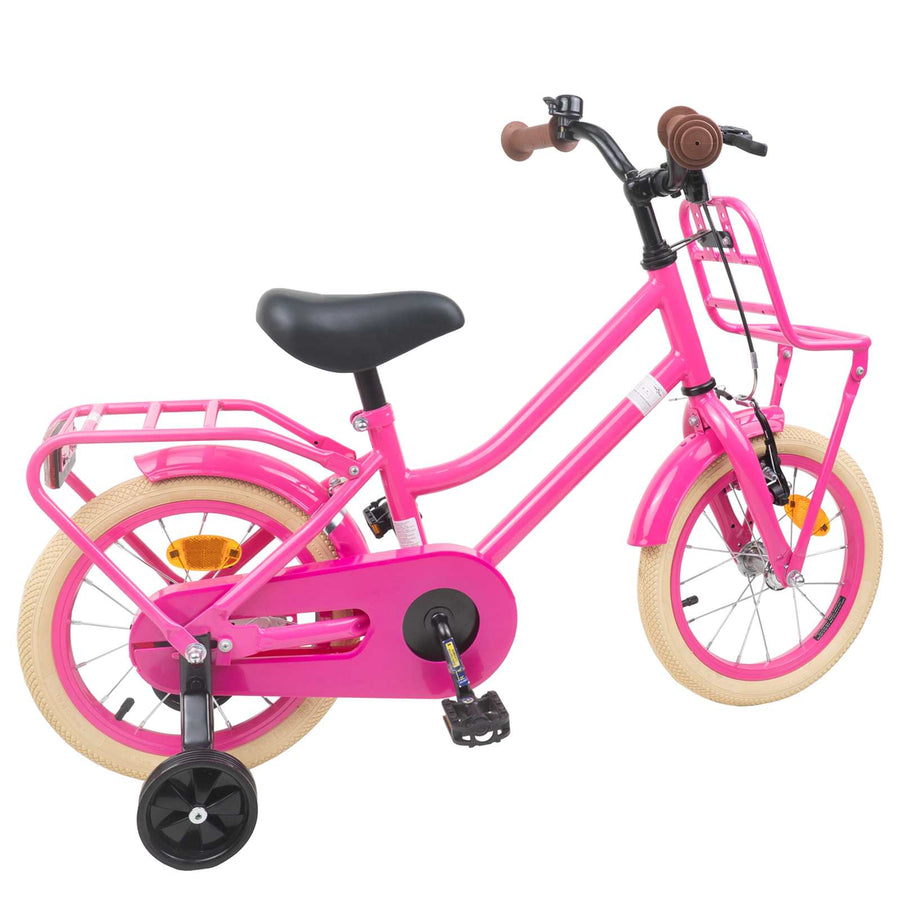 Kinderfiets 12 Inch voor 2-4 jaar oud Donkerroze