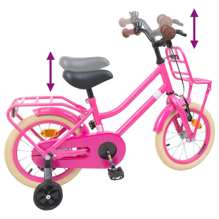 Kinderfiets 16 Inch voor 4-6 jaar oud Donkerroze