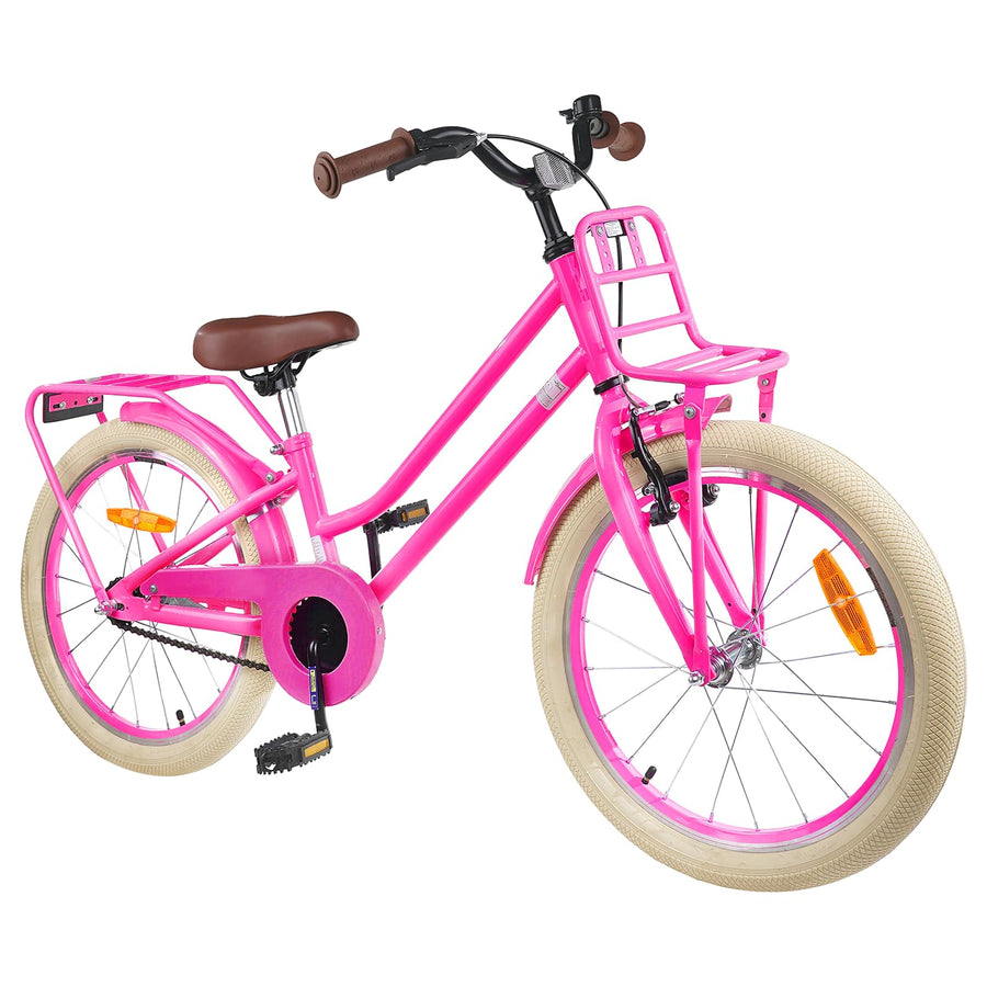 Kinderfiets 18 Inch voor 5-7 jaar Donkerroze