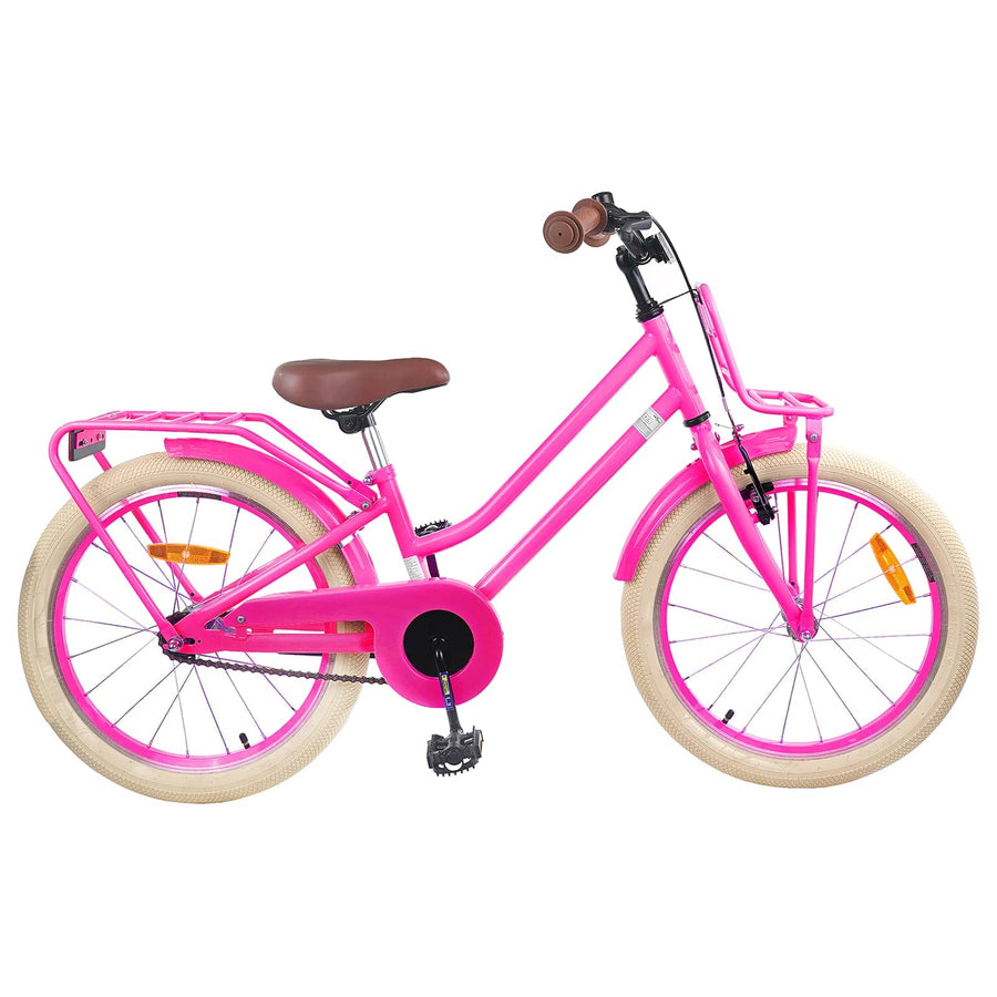 Kinderfiets 18 Inch voor 5-7 jaar Donkerroze