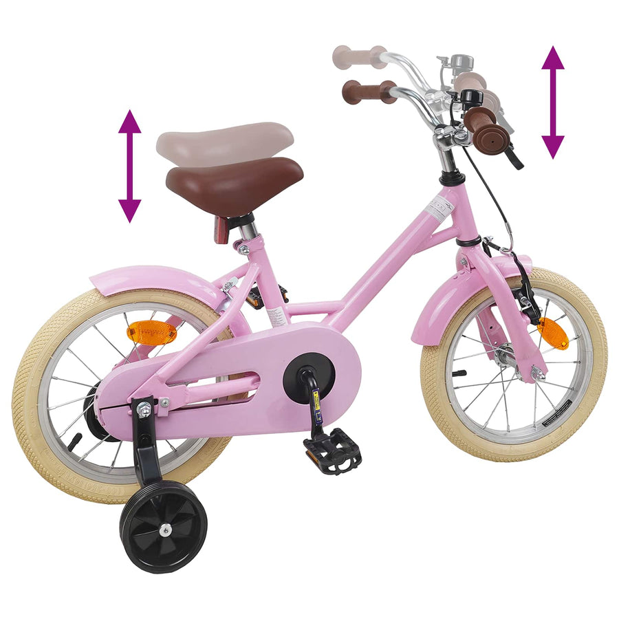 Kinderfiets 12 Inch voor 2-4 jaar oud Lichtroze