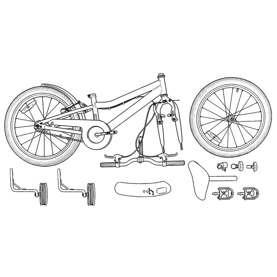 Kinderfiets 16 Inch voor 4-6 jaar oud Lichtroze