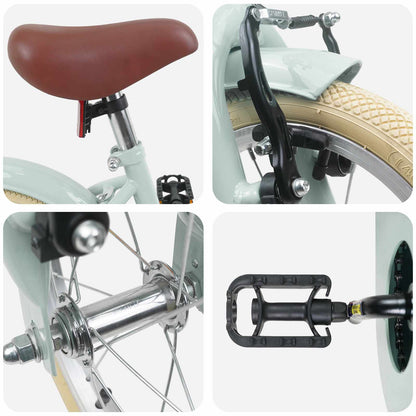 Kinderfiets 14 Inch voor 3-5 jaar oud Lichtgroen