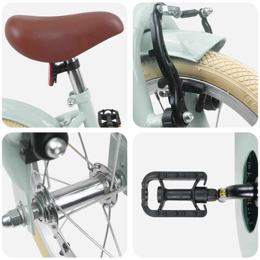 Kinderfiets 16 Inch voor 4-6 jaar oud Lichtgroen