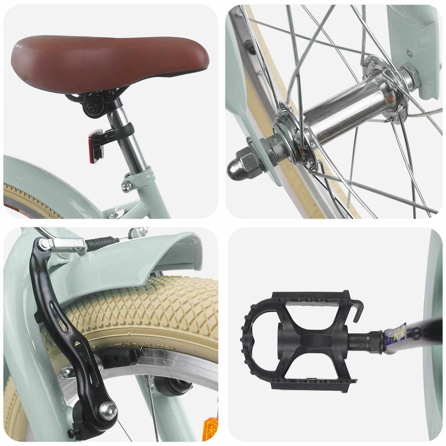 Kinderfiets 20 Inch voor 6-11 jaar oud Lichtgroen