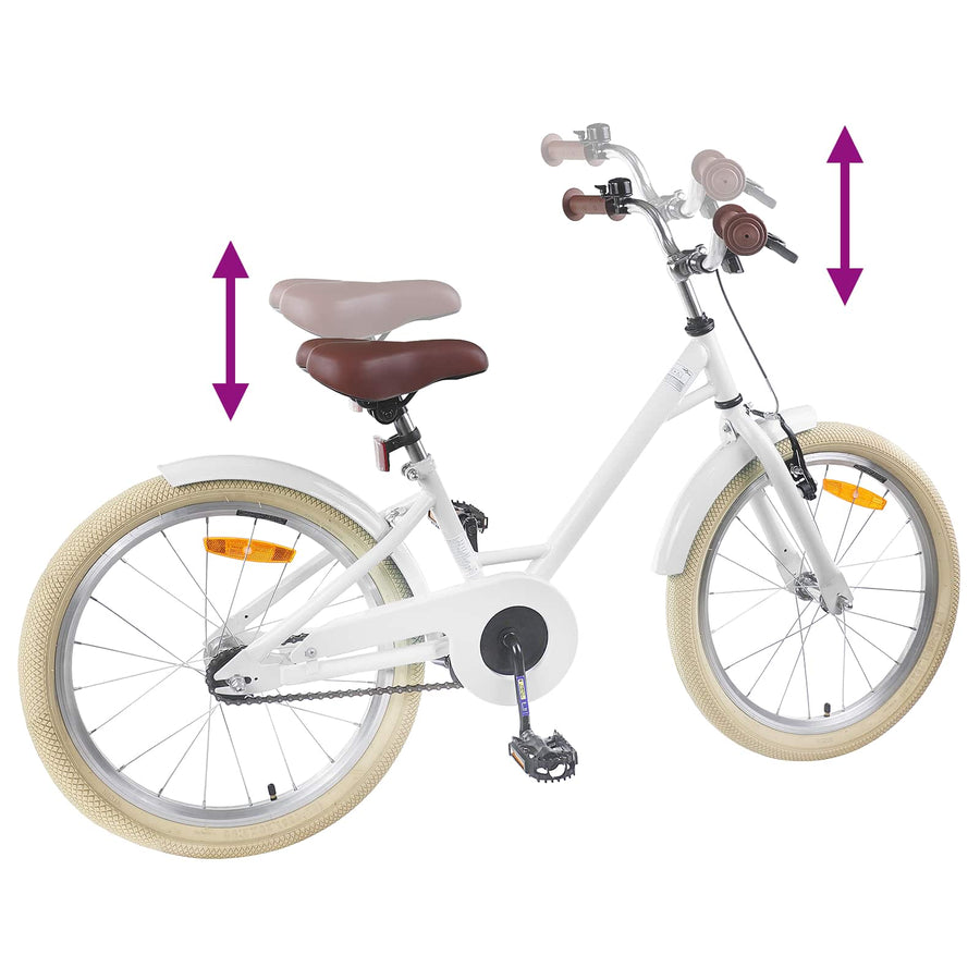 Kinderfiets 18 Inch voor 5-7 jaar Wit