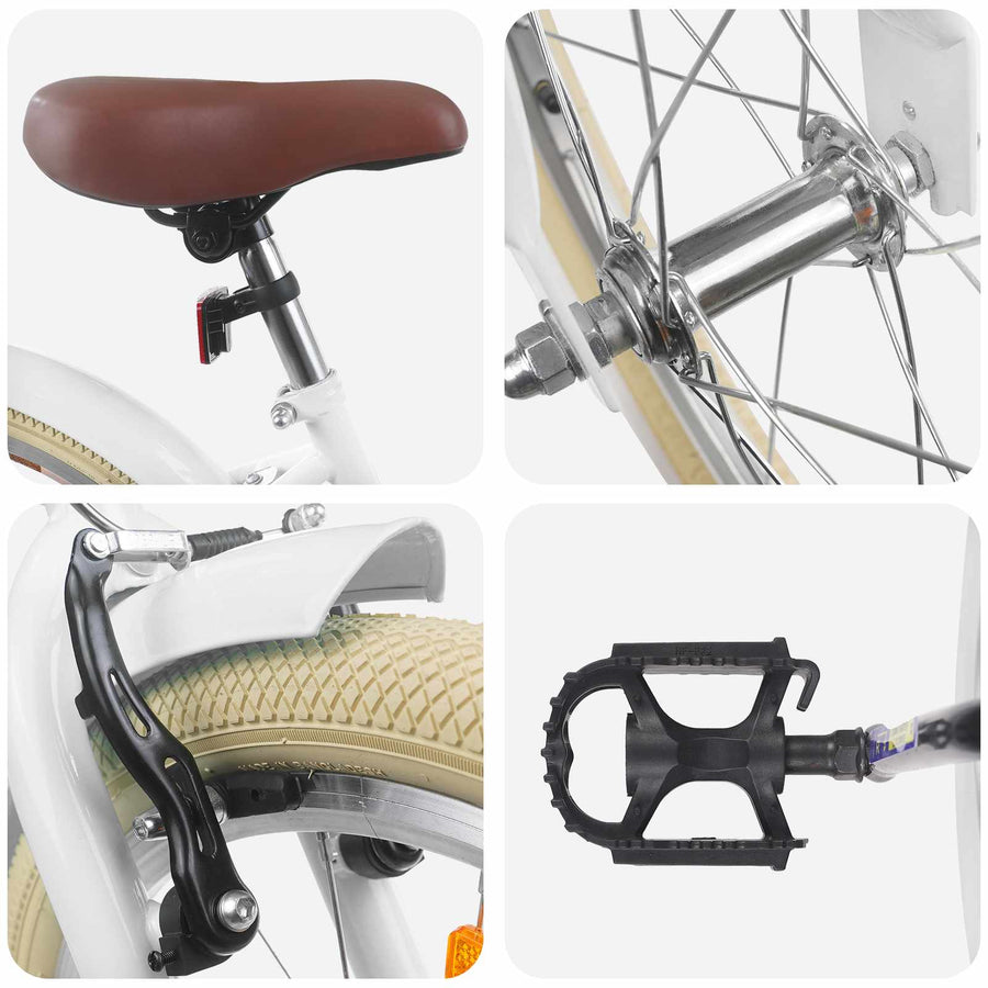 Kinderfiets 22 Inch voor 7-12 jaar oud Wit
