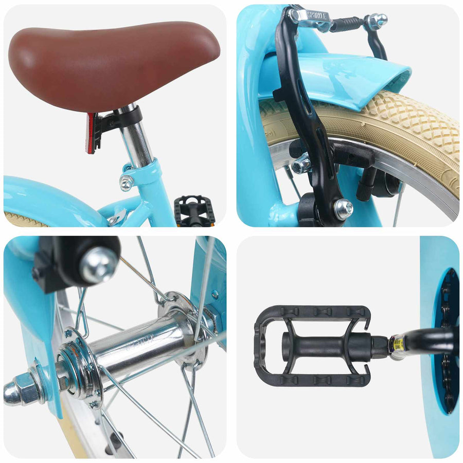 Kinderfiets 12 Inch voor 2-4 jaar oud Lichtblauw