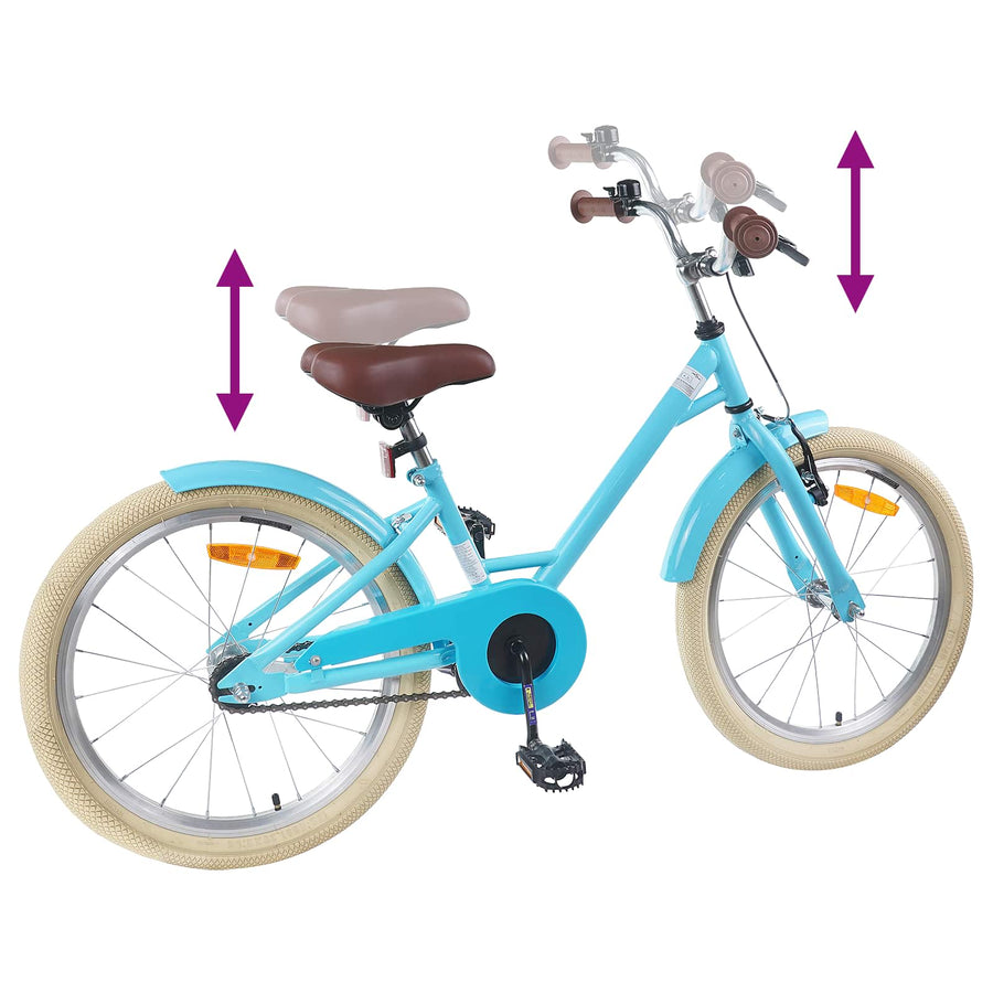 Kinderfiets 20 Inch voor 6-11 jaar oud Lichtblauw