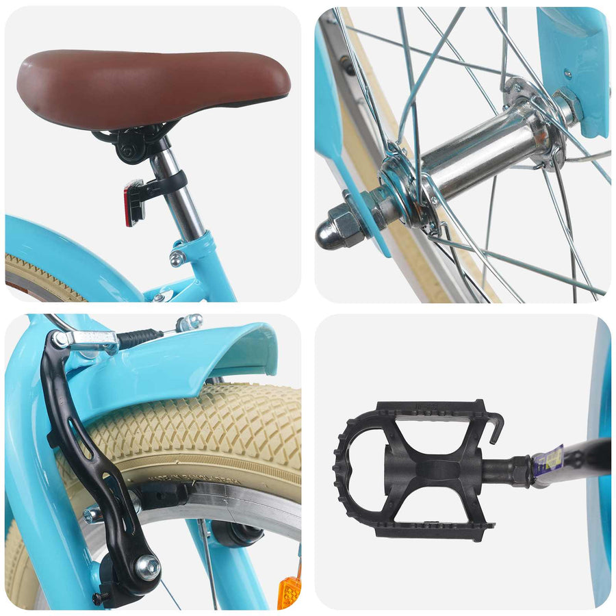 Kinderfiets 22 Inch voor 7-12 jaar oud Lichtblauw