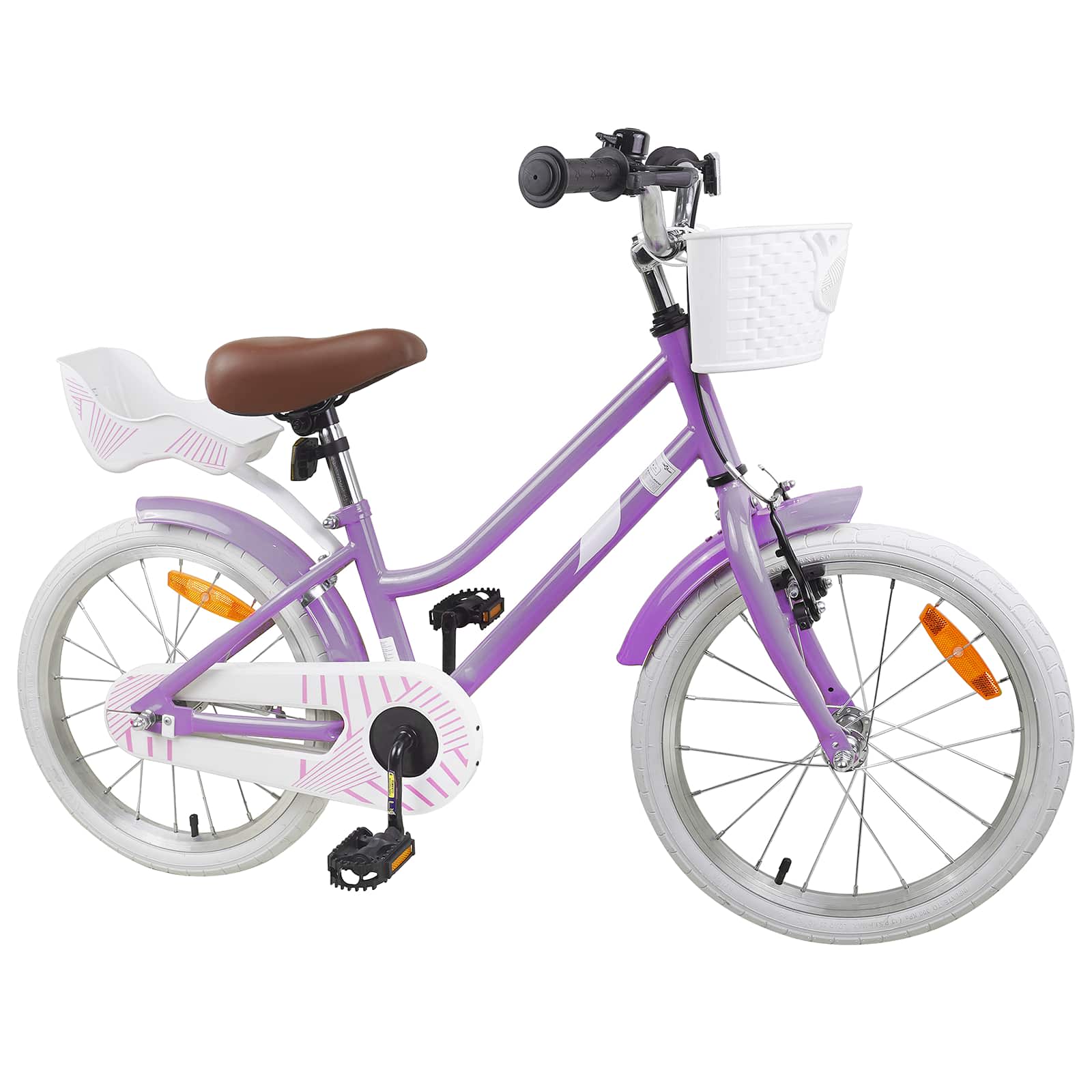 Kinderfiets 18 Inch voor 5-7 jaar Paars