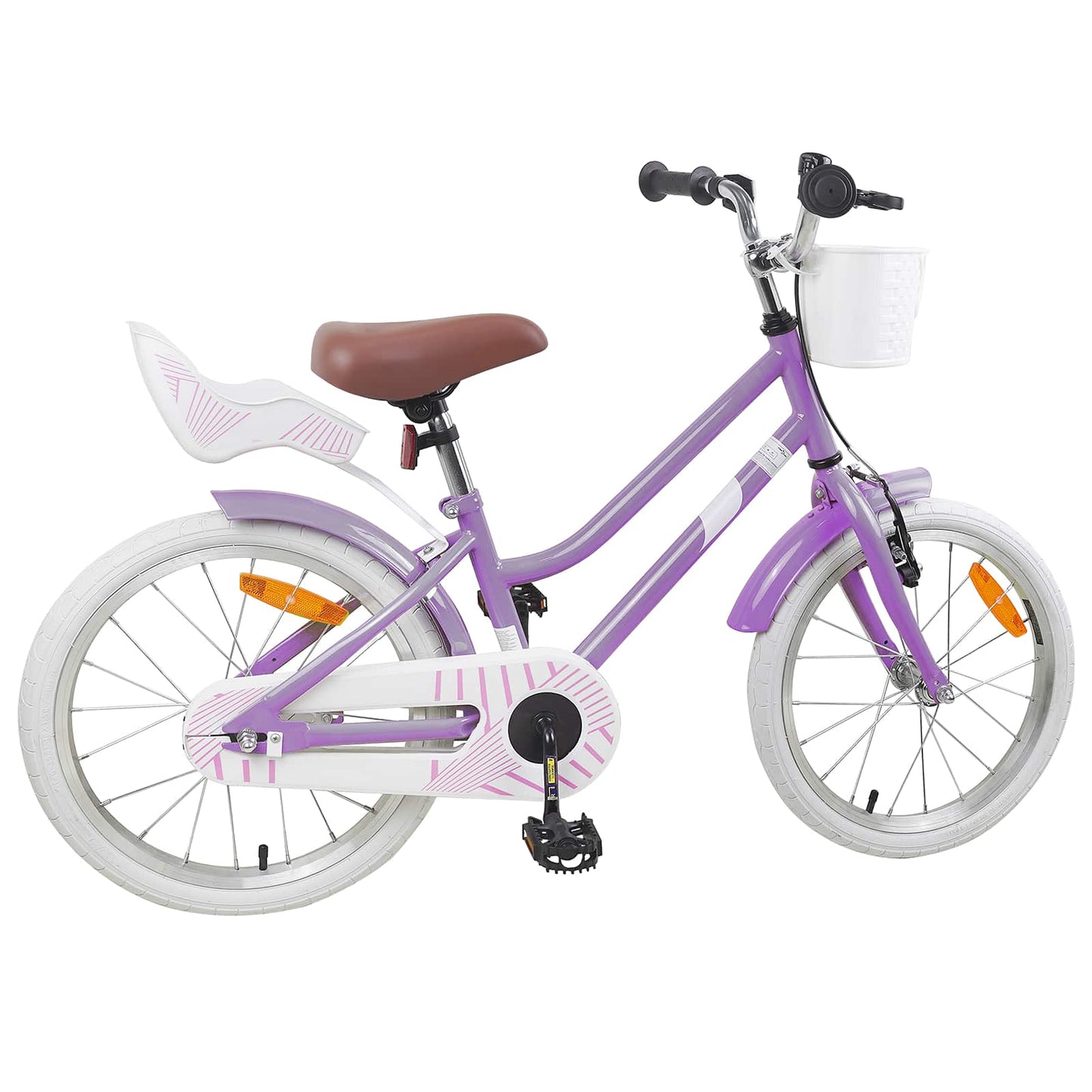 Kinderfiets 18 Inch voor 5-7 jaar Paars