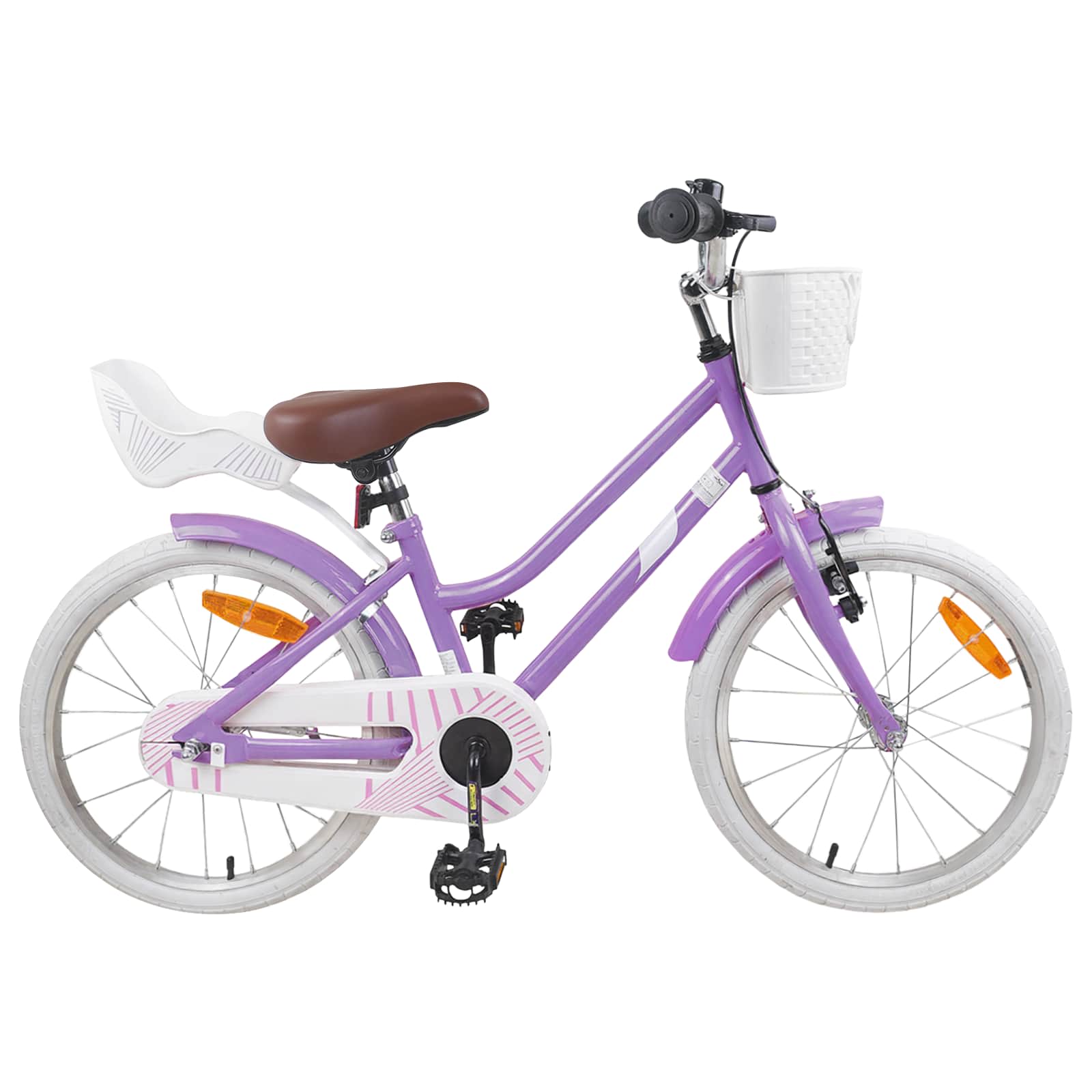 Kinderfiets 18 Inch voor 5-7 jaar Paars