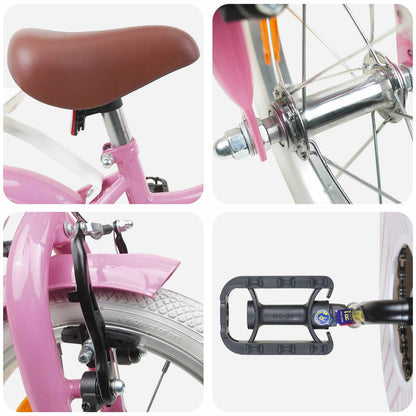 Kinderfiets 12 Inch voor 2-4 jaar oud Lichtroze