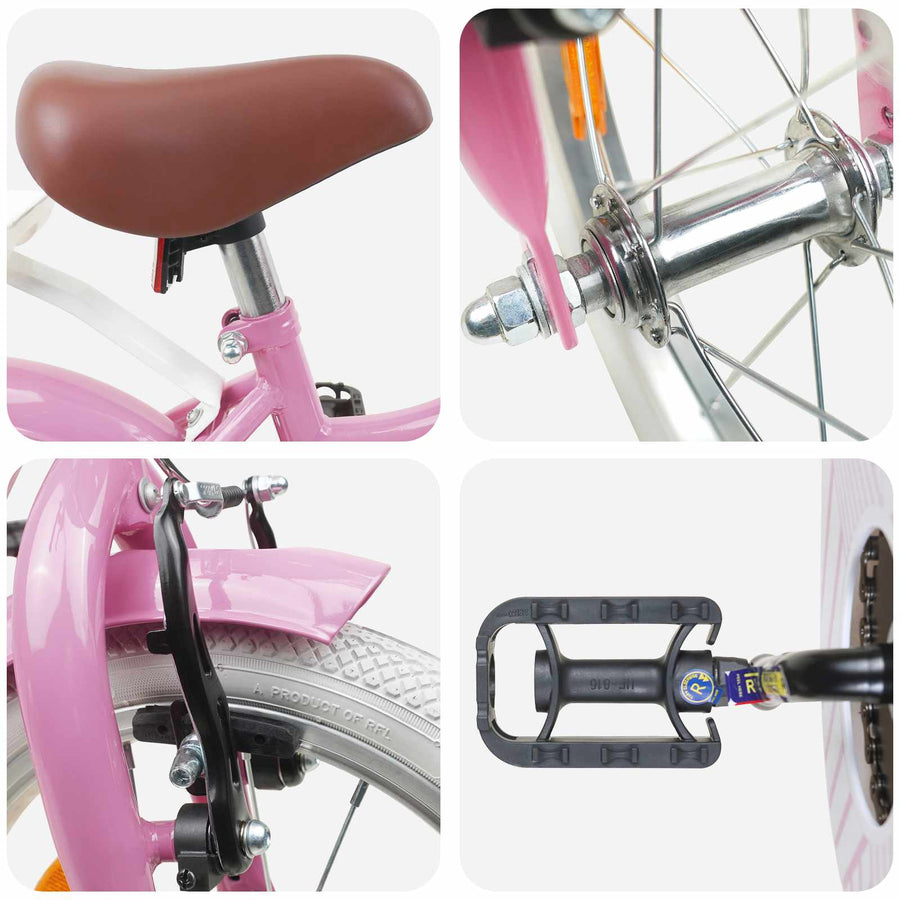 Kinderfiets 12 Inch voor 2-4 jaar oud Lichtroze