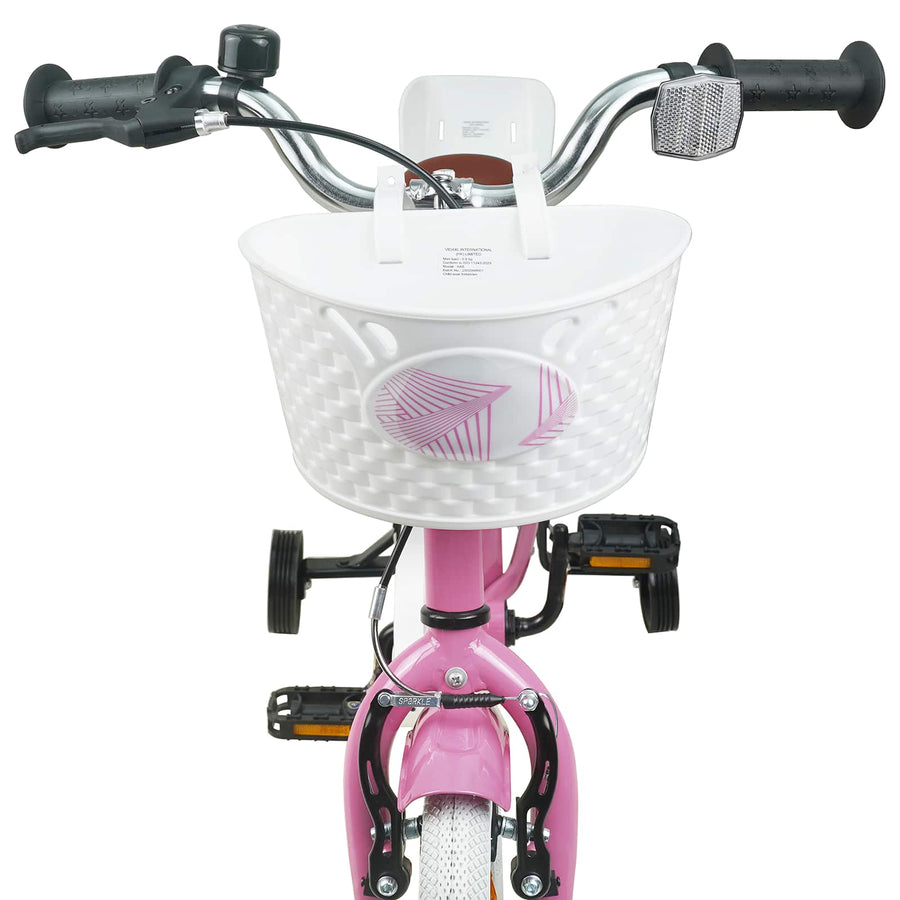 Kinderfiets 12 Inch voor 2-4 jaar oud Lichtroze