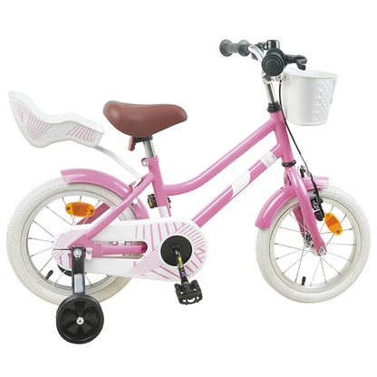 Kinderfiets 14 Inch voor 3-5 jaar oud Lichtroze
