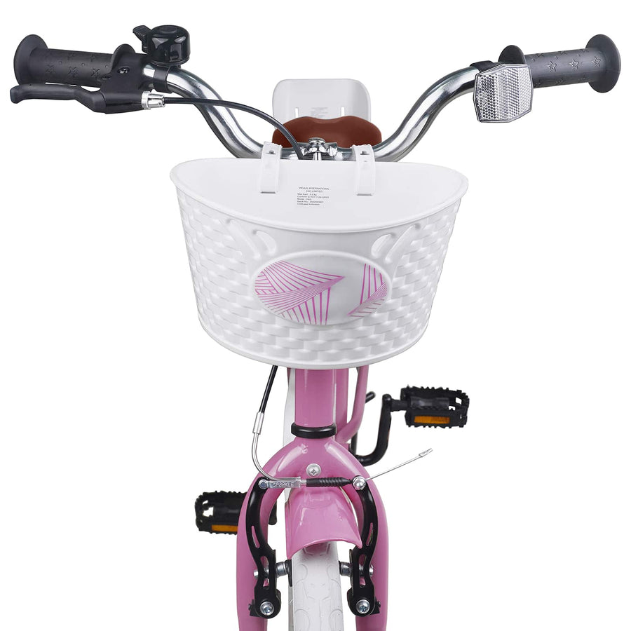 Kinderfiets 18 Inch voor 5-7 jaar Lichtroze