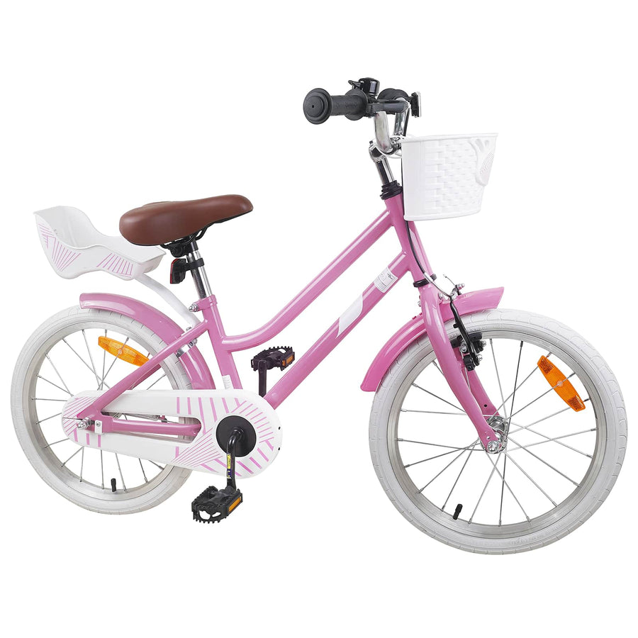 Kinderfiets 18 Inch voor 5-7 jaar Lichtroze