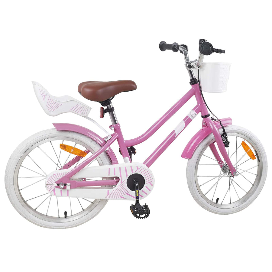 Kinderfiets 18 Inch voor 5-7 jaar Lichtroze