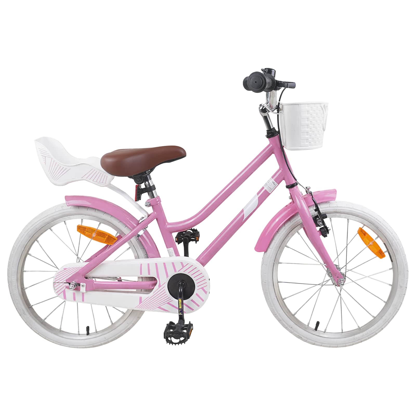 Kinderfiets 18 Inch voor 5-7 jaar Lichtroze