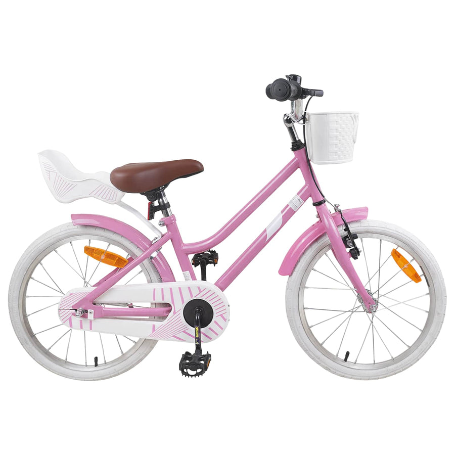 Kinderfiets 18 Inch voor 5-7 jaar Lichtroze