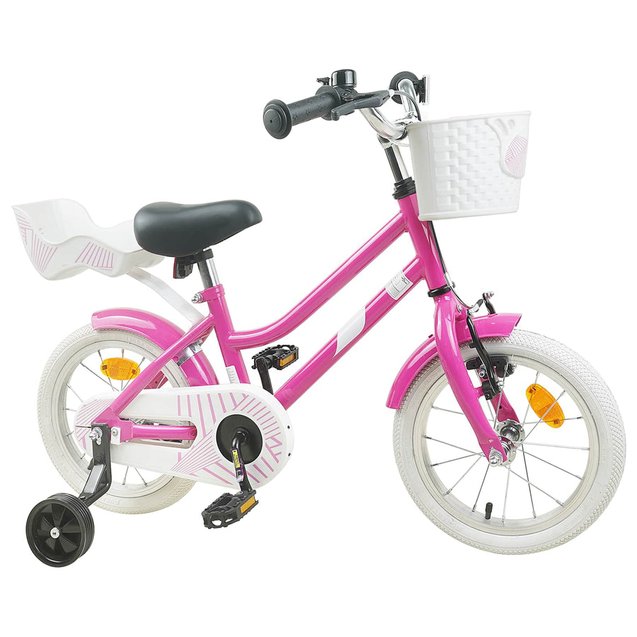 Kinderfiets 14 Inch voor 3-5 jaar oud Donkerroze
