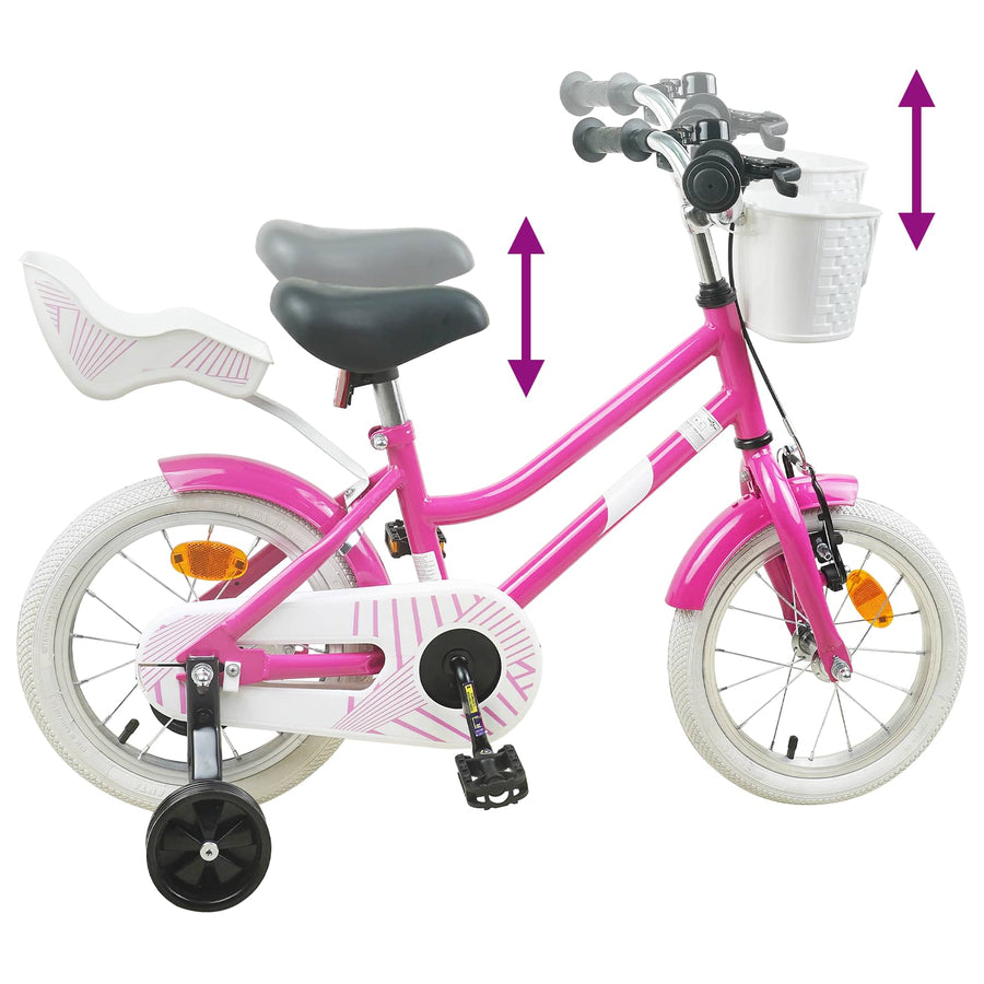 Kinderfiets 16 Inch voor 4-6 jaar oud Donkerroze