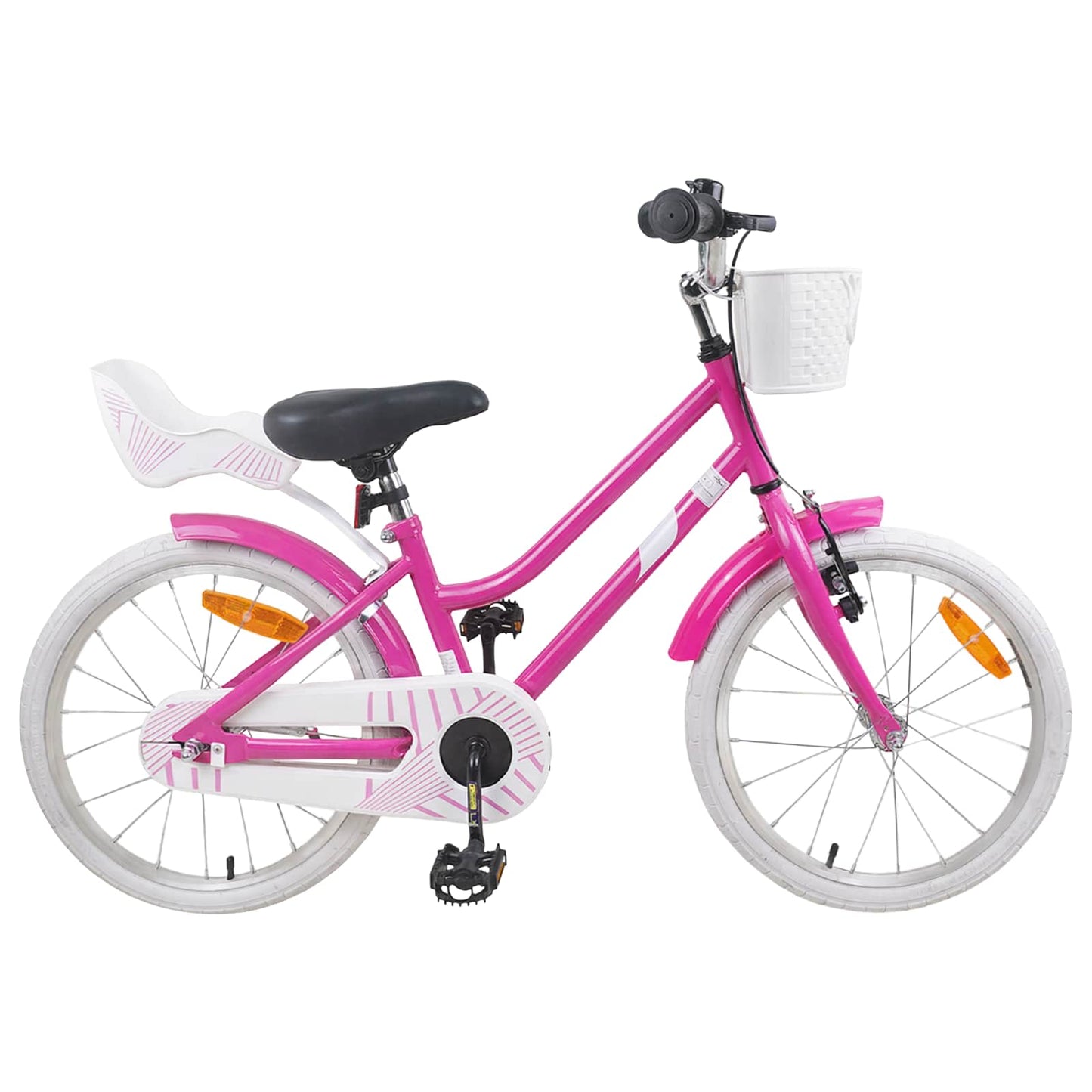 Kinderfiets 18 Inch voor 5-7 jaar Donkerroze