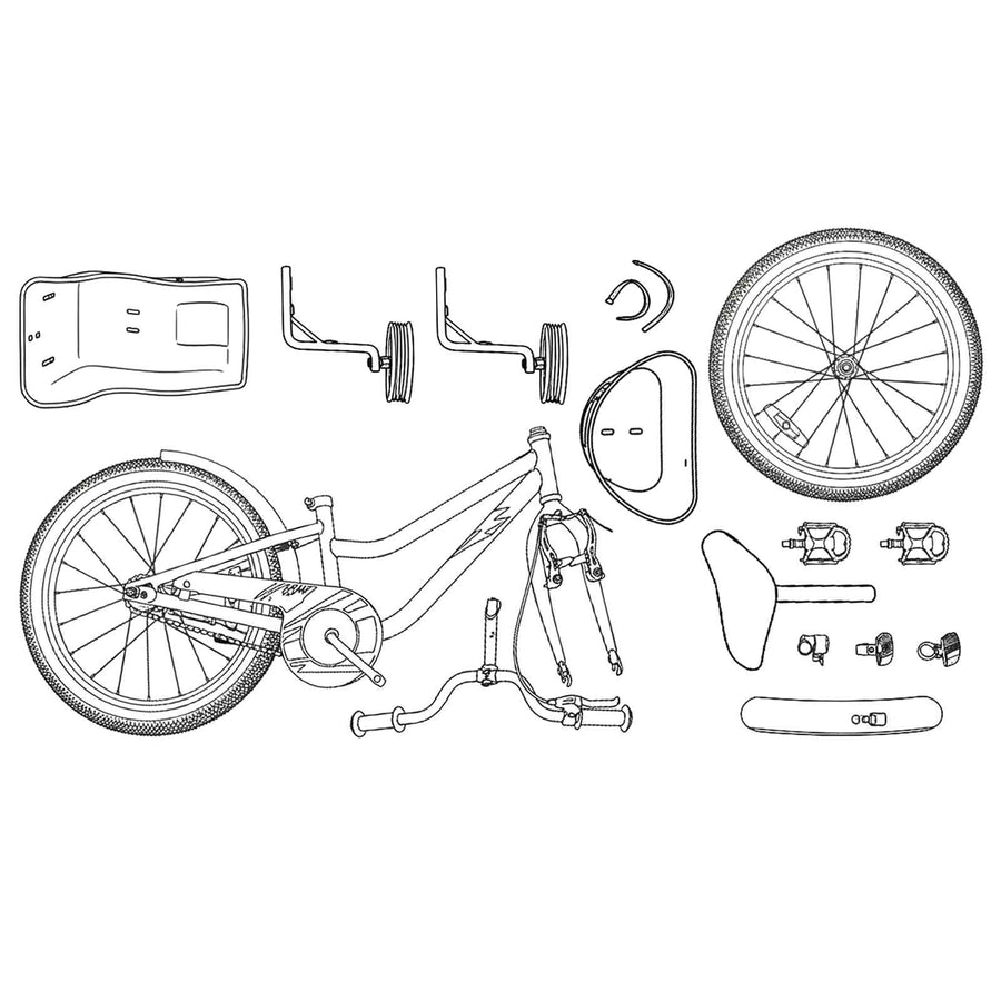 Kinderfiets 16 Inch voor 4-6 jaar oud Wit